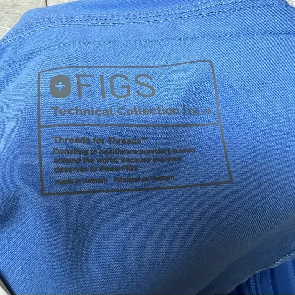 FIGS Axim 2.0 Cargo‎ Scrub Pants Mens 2XL Short Blue Straight Nurse Medical